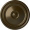 Ekena Millwork Reece Ceiling Medallion (Fits Canopies up to 2 3/8"), Hand-Painted Brass, 12"OD x 1 3/4"P CM12REBRS - alternate 1